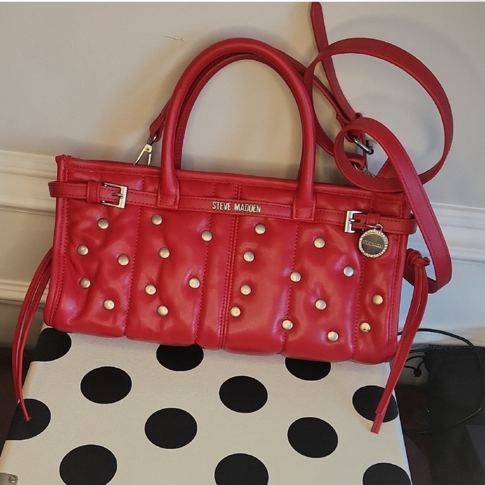 Steve Madden Cherry Red Studded Shoulder Bag
(179)